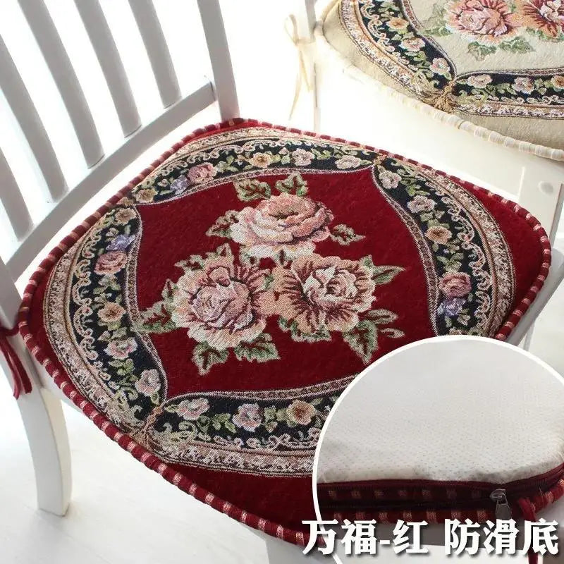 European Thick Dining Chair Cushion – Anti-Slip Soft Seat Pad