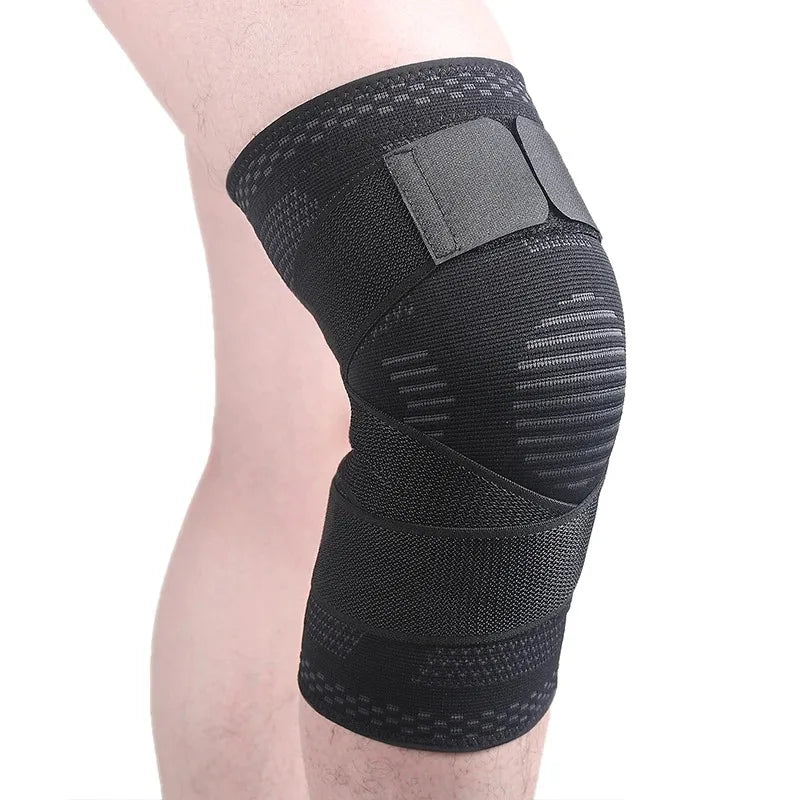 Compression Knee Sleeve with Bandage for Sports & Fitness