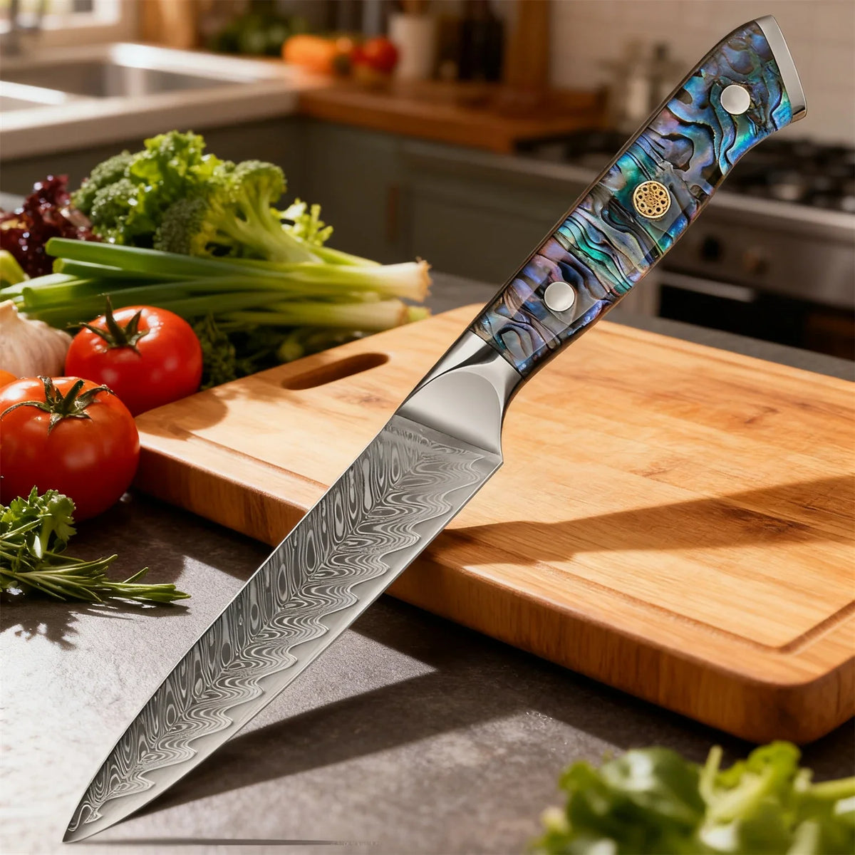 67-Layer Damascus Steel Chef's Knife – Sharp Kitchen Knife