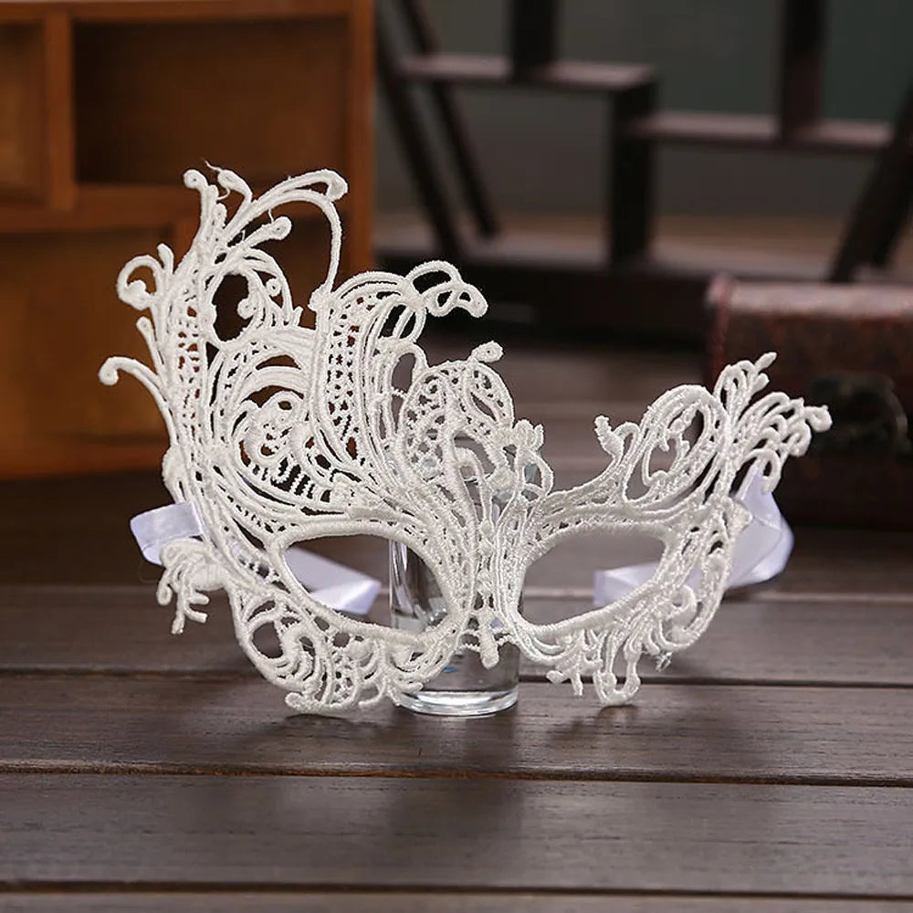 Black Lace Venetian Masquerade Eye Mask | Women's Costume
