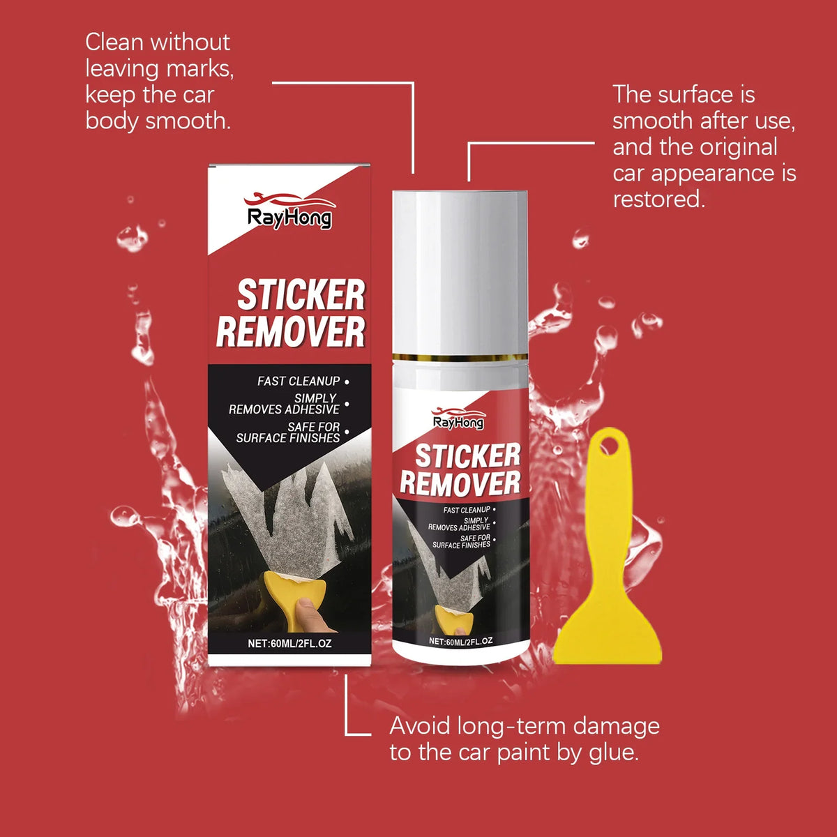 Automotive Adhesive Remover Spray Kit | Car Decal Glue Cleaner