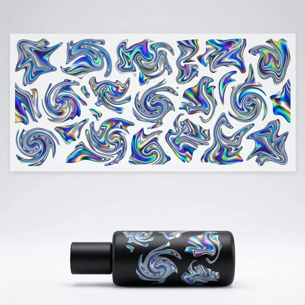 Holographic UV Transfer Stickers – Iridescent Waterproof Decals