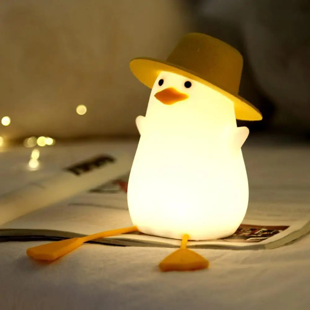 Duck Night Light for Kids – Dimmable Silicone Touch Lamp USB