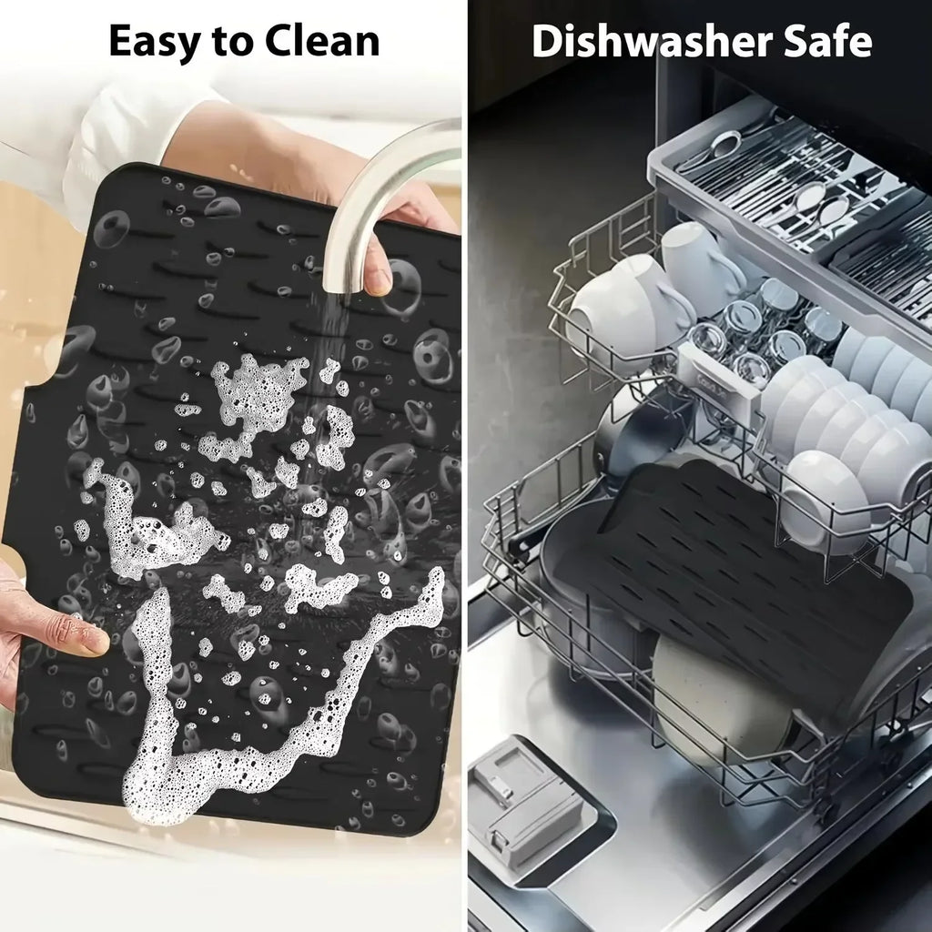Silicone Drain Mat – Kitchen Sink Dish Drying & Heat Pad