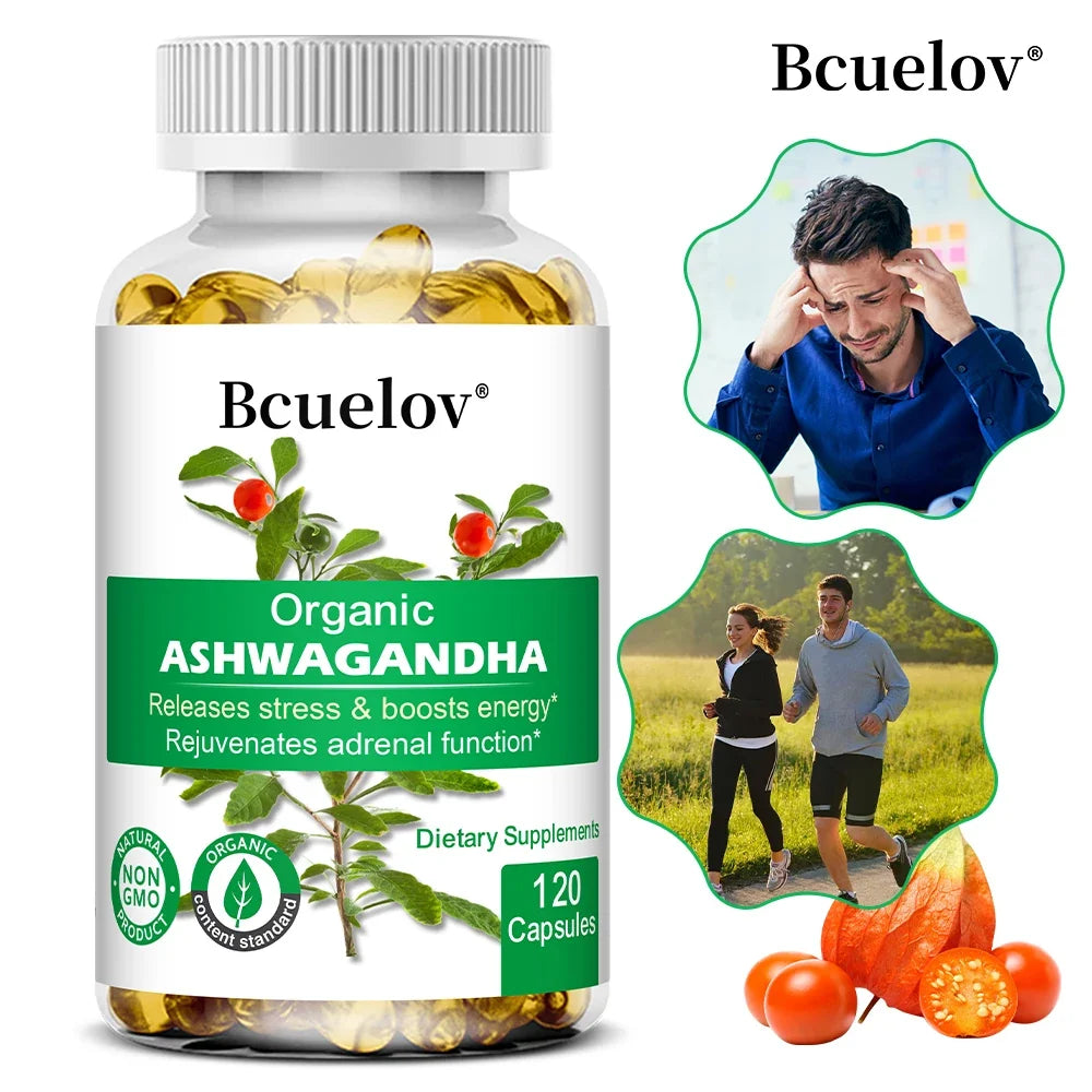 Organic Ashwagandha Capsules – Mood, Sleep, Focus & Energy