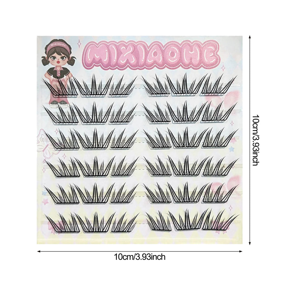 C Curl 11-12mm Fluffy Cluster False Eyelashes | 3D Lash Extensions