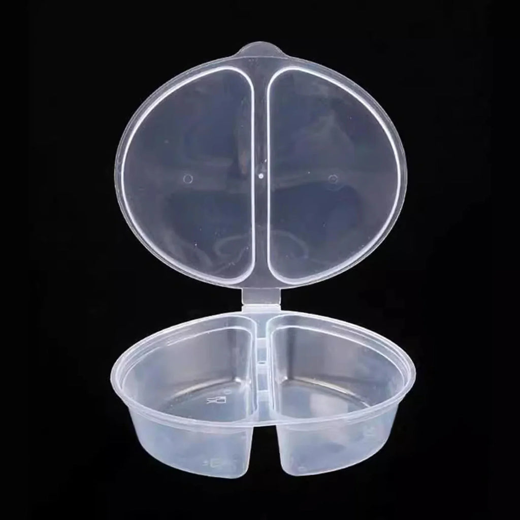 2-Compartment Leak-Proof Snack & Sauce Containers