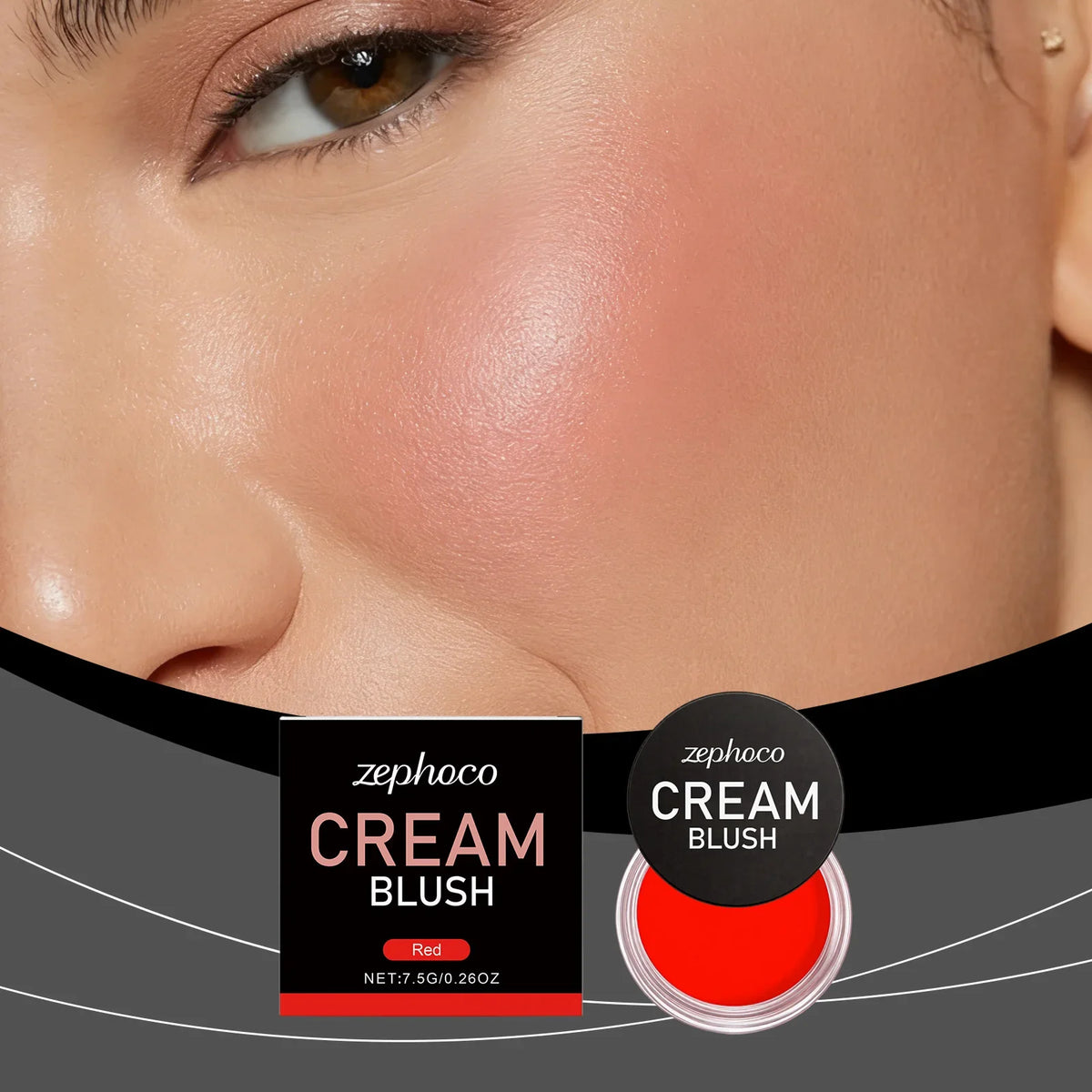 Zephoco Silky Moisturizing Blush – Rosy Radiant Contour