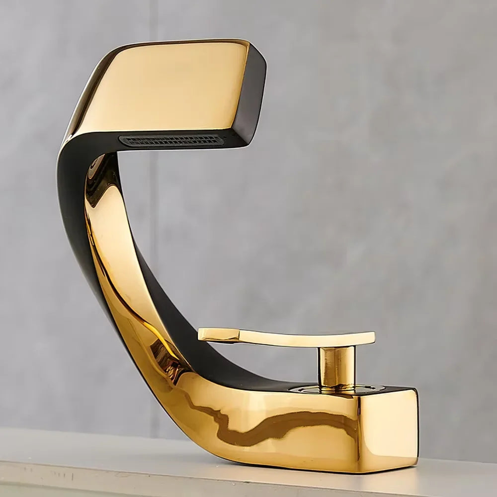 Black Single Handle Basin Faucet | Deck Mounted Bathroom Tap