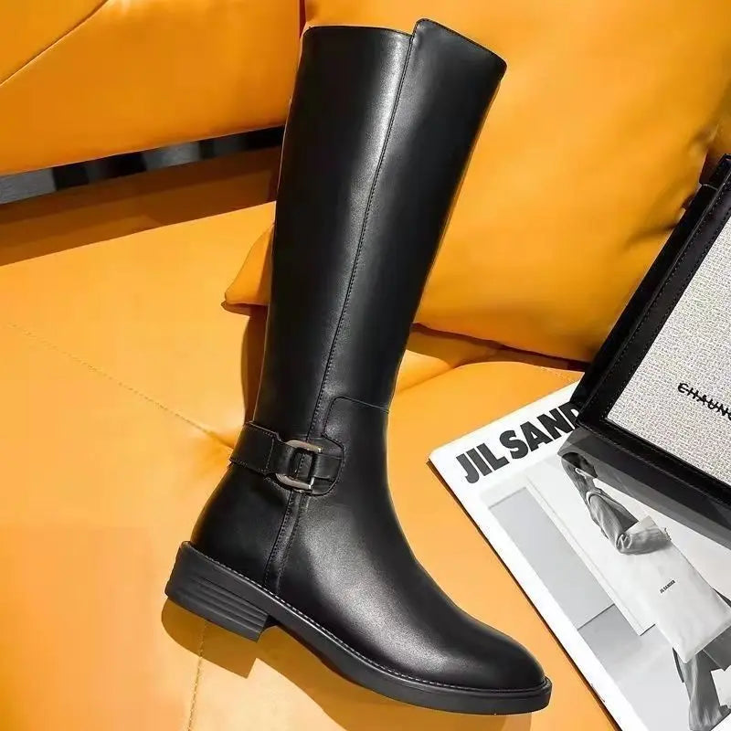 Women's Knee-High Square Heel Fashion Boots | YBQJOO