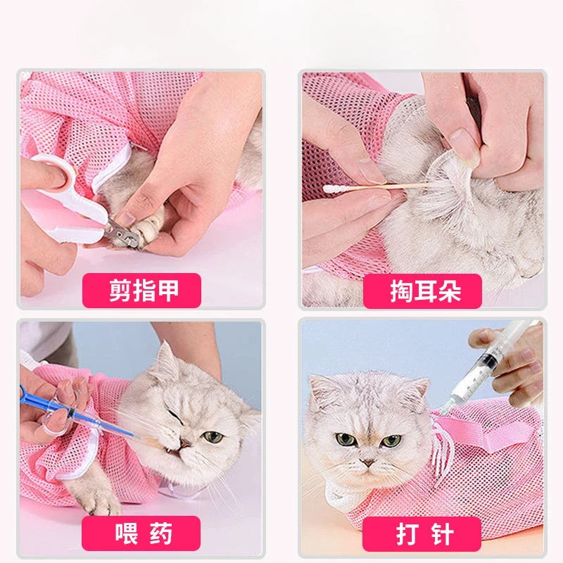 Pet Products Cat Wash Bag Utensil Bath Anti-scratching Anti-biting