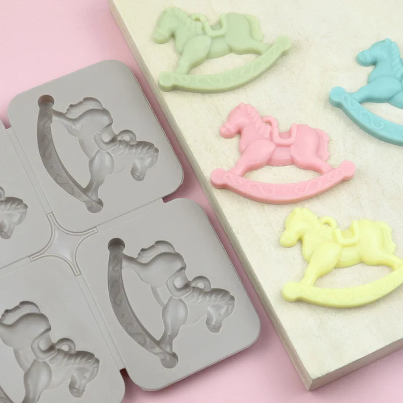 4-Cavity Trojan Horse Silicone Mold – Soap, Resin & Wax