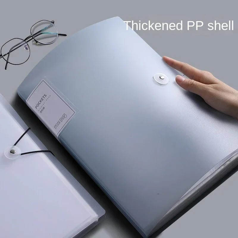 A4 Transparent Folder Document Large Capacity Dustproof Waterproof