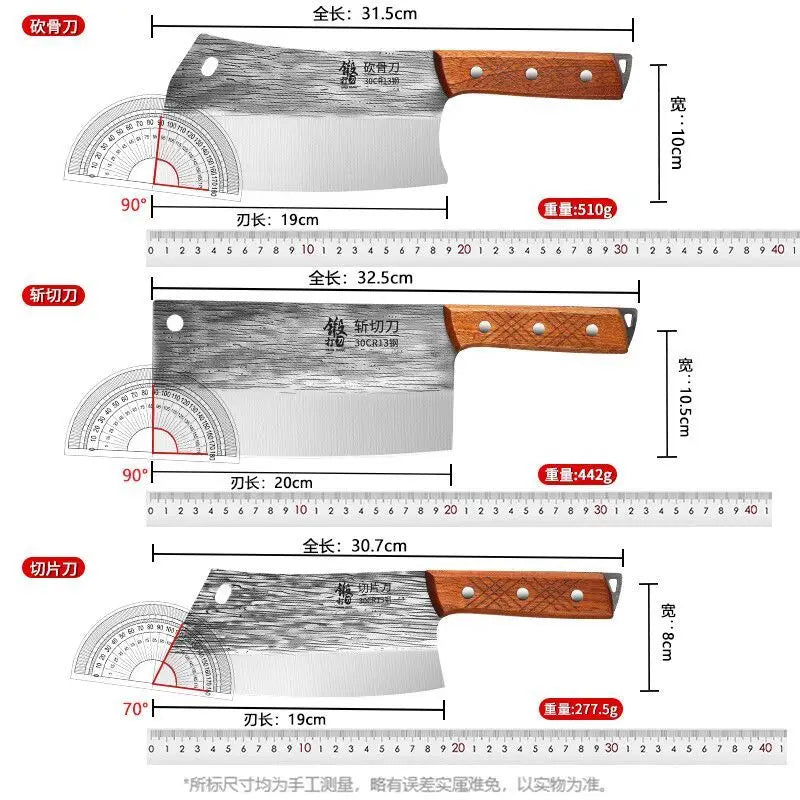 PLYS Forged Meat Cleaver & Slicing Knife Set – Stainless Steel