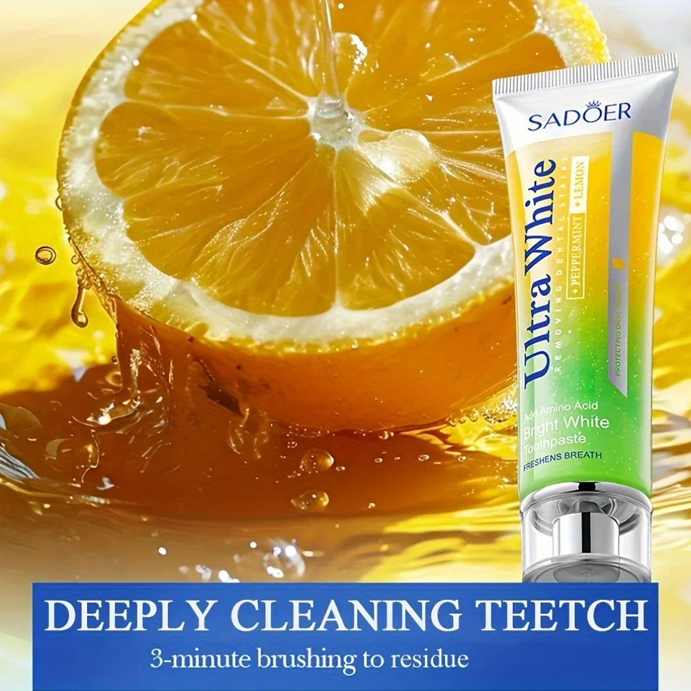 Lemon Mint Whitening Toothpaste | Fresh Breath Brightening 100g