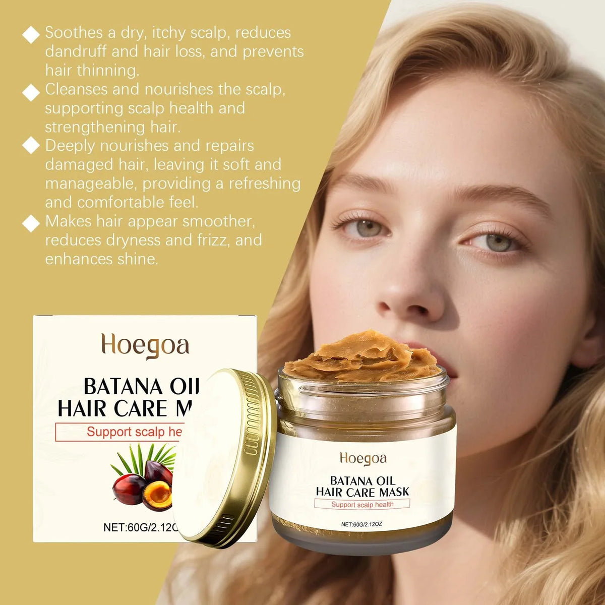 Batana Oil Moisturizing Hair Mask Repair Damaged Dry Nourishing Scalp