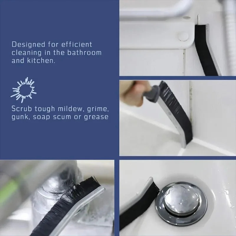 2-Pack Grout Cleaner Brush Set – Stiff Bristle Tile Scrubber