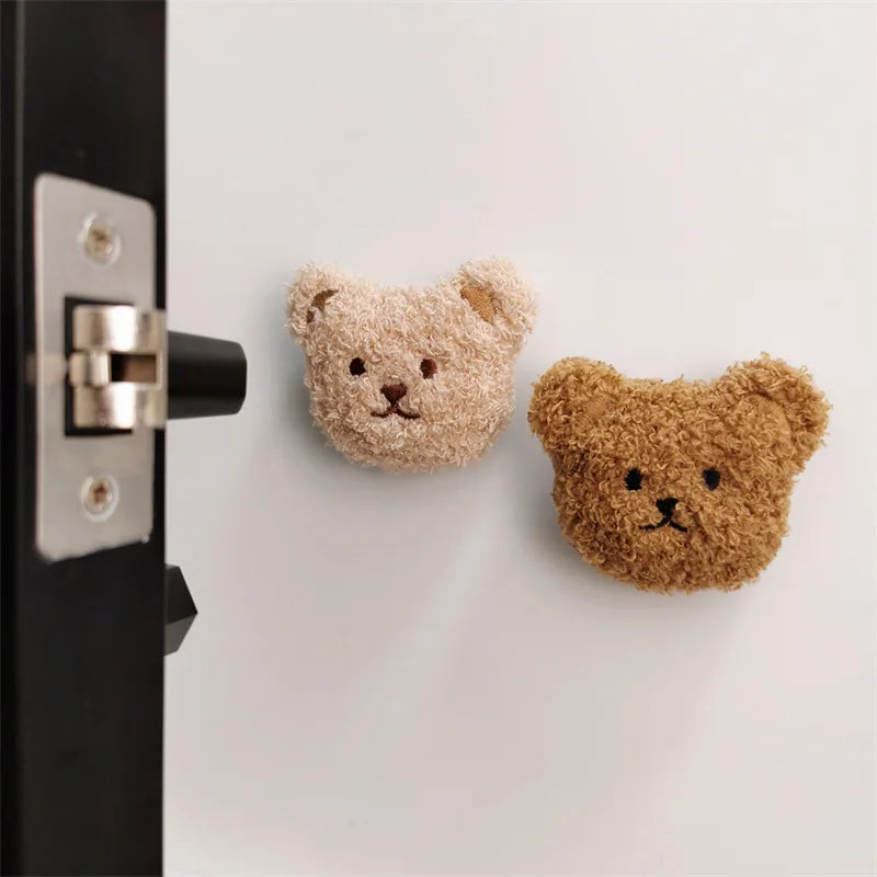 Ins Korean Bear Children's Room Door Rear Handle Silent
