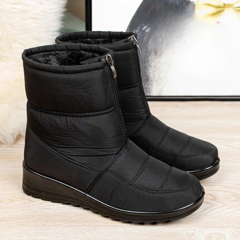 Women's Winter Snow Boots – Plush Lined Non-Slip Ankle Boots