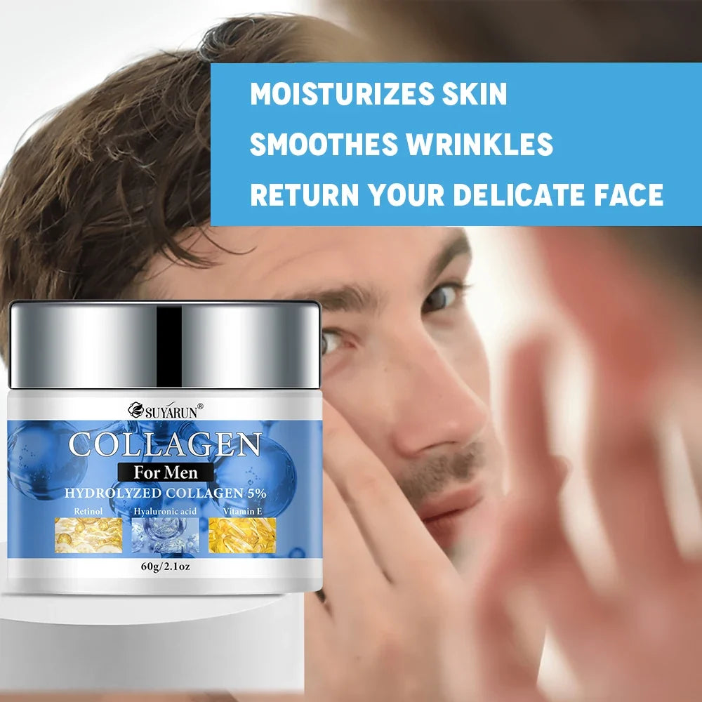 SUYARUN Collagen Men's Face Cream – Daily Hydrating Moisturizer