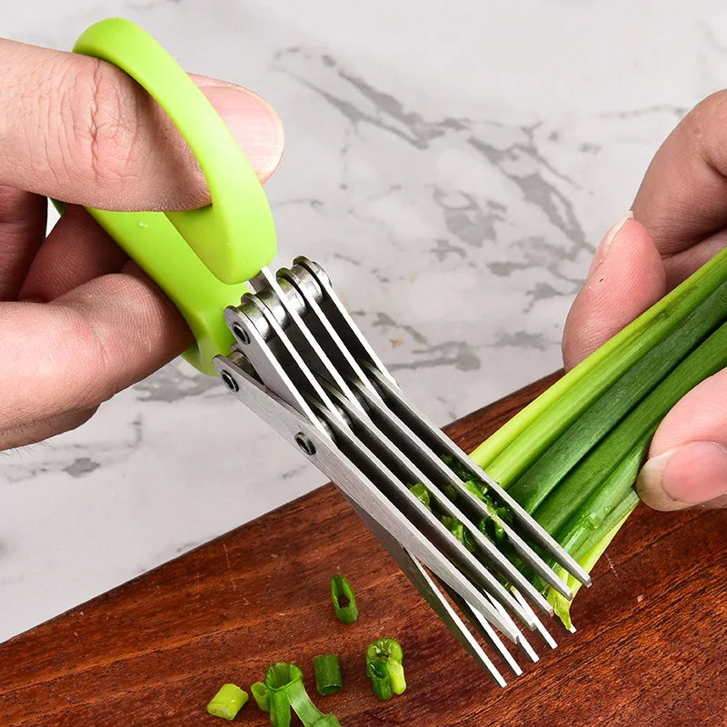 3 5 Layer Kitchen Scissors Multi Functional Stainless Steel Pepper