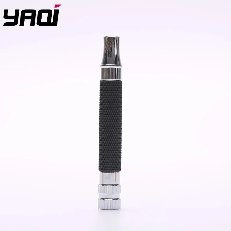 2026 Yaqi Men's Black Chrome Brass Safety Razor Handle Length Classic
