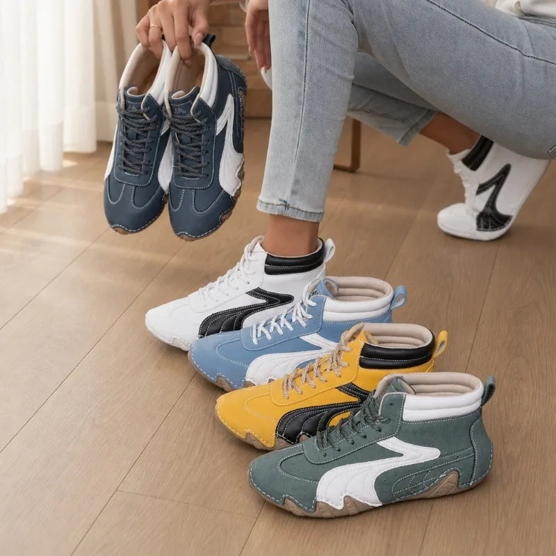 Unisex High Top Wide Fit Walking Shoes | Anti-Slip Outsole
