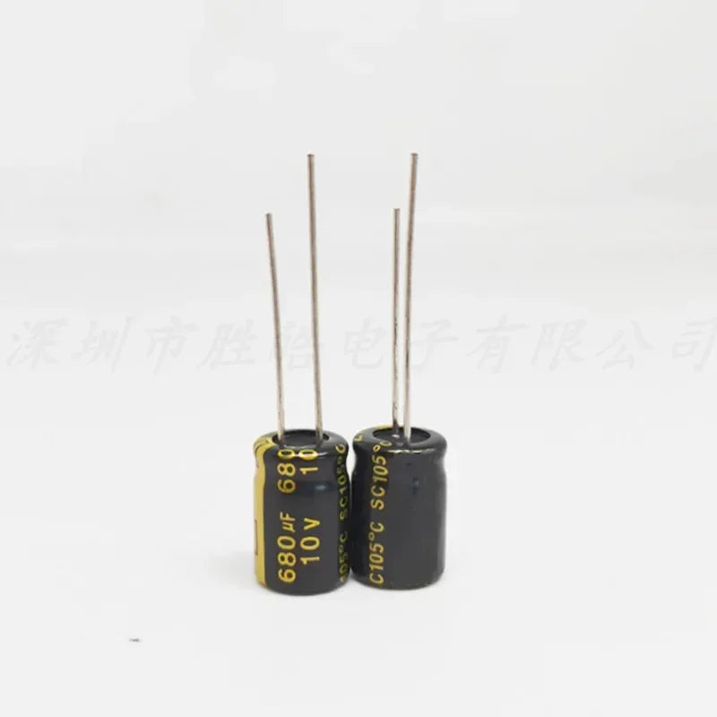 NioCen 10V 680µF Aluminum Electrolytic Capacitors 10x12.5mm