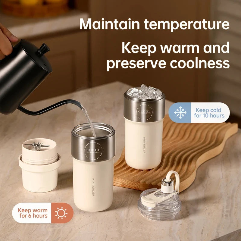 URGGU 350ml Portable Blender – 26-Blade USB Rechargeable