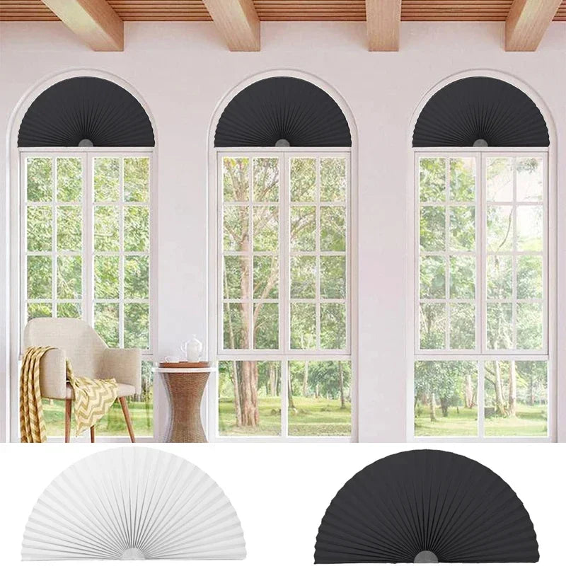 Self-Adhesive Pleated Blinds | Half Blackout Window Shades