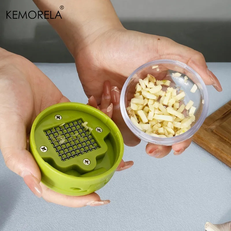 KEMORELA Mini Garlic Press Crusher – Handheld Ginger Masher