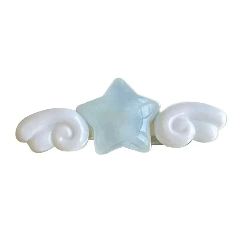 Star Wing Hair Clips for Girls – 2PCS Acrylic Barrettes