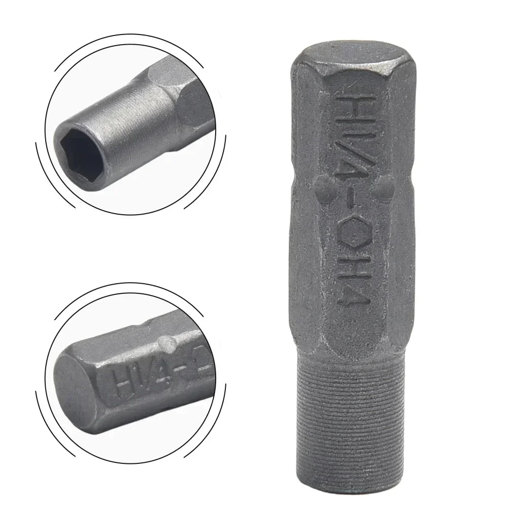 2-Pack 1/4" Insert Bit Adapter – Magnetic 4mm Hex Shank Holder