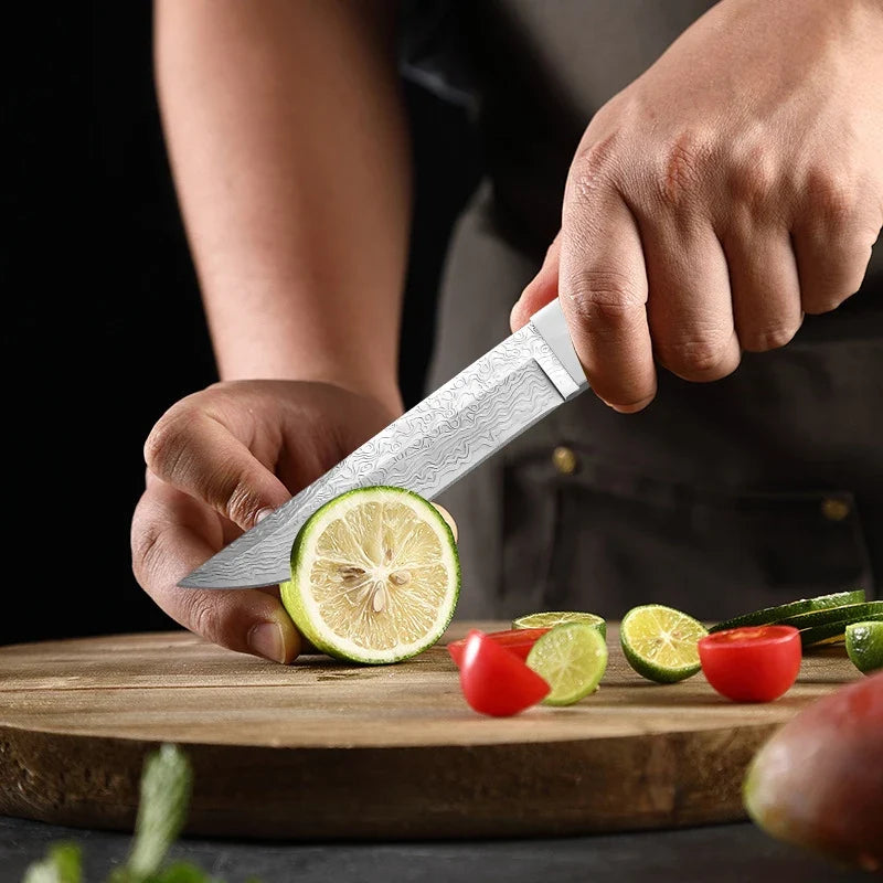 InLeung Damascus Kitchen Cleaver – Hand Forged Stainless Steel