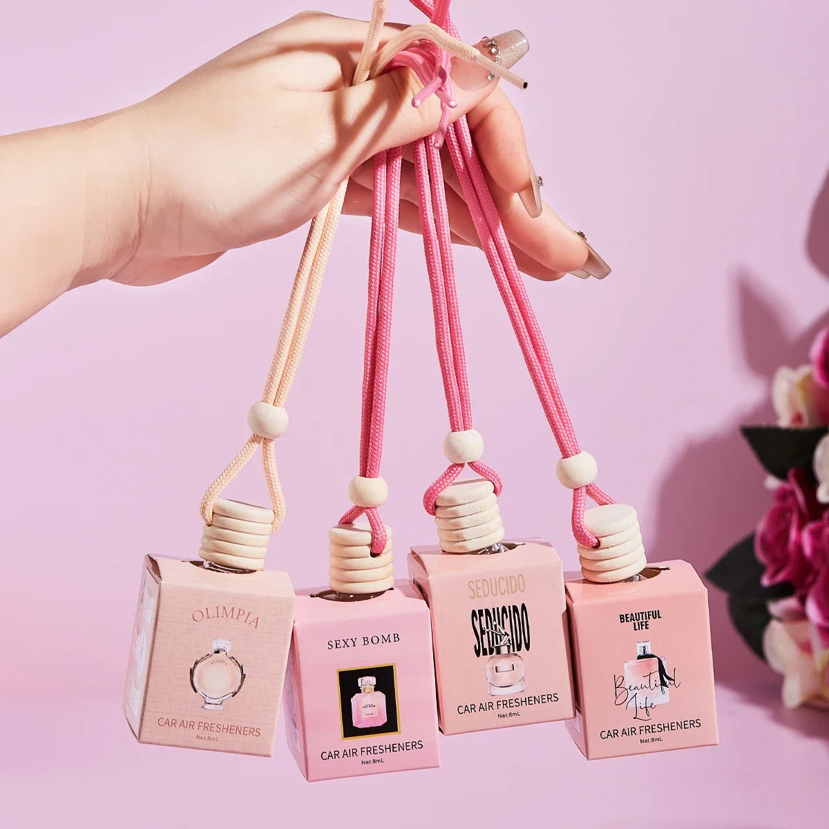 4-Pack Pink Car Air Freshener Pendant – FORMBO Fresh Scent
