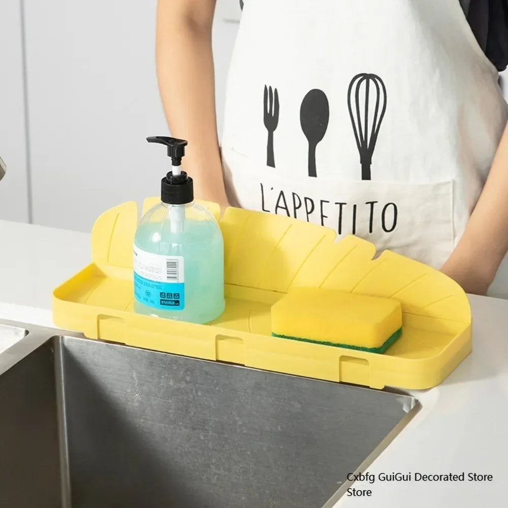 1 Suction Based Sink Splash Guard Storage Kitchen Anti Barrier