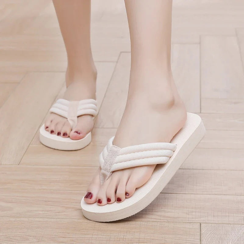 Women's Summer Beach Flip Flops – Lightweight EVA Flat Sandals