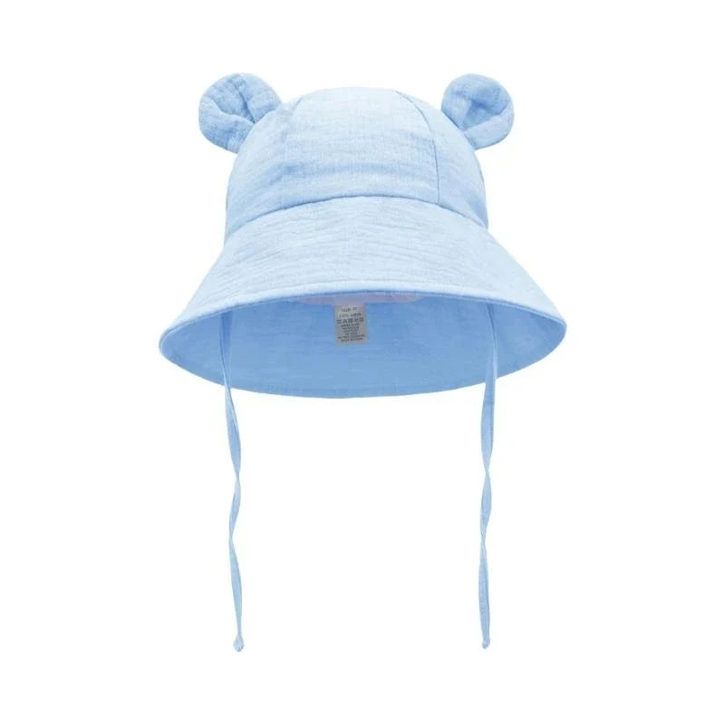 Baby Wide Brim Sun Hat | Soft Cotton Bucket Hat 0–3 Years