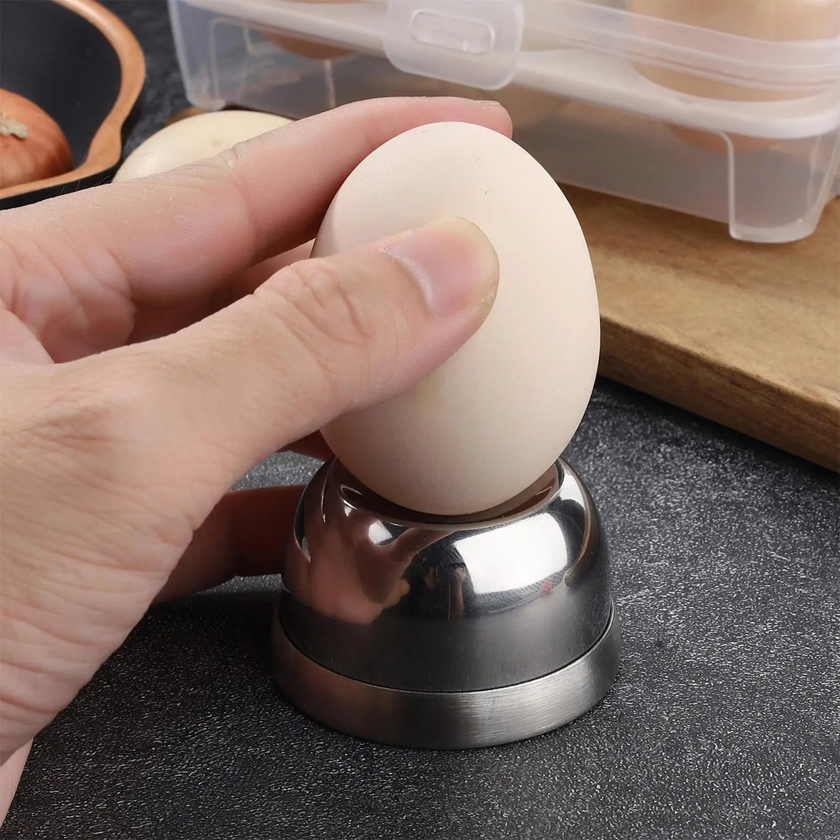 Stainless Steel Egg Piercer – Easy Peel Egg Puncher Tool
