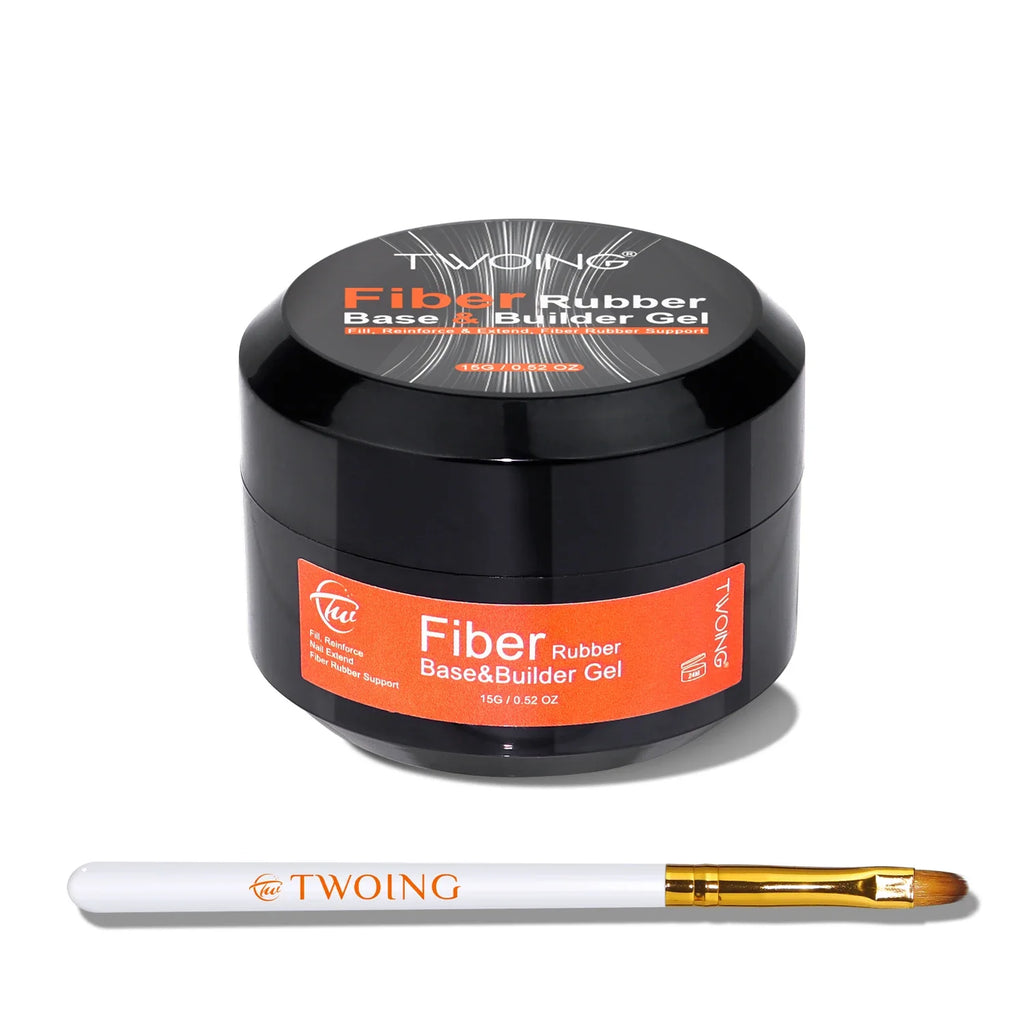 TWOING Fiber Rubber Base Gel Broken Nail Repaired Fiberglass Clear