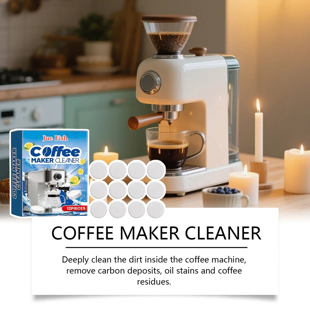 Coffee Machine Descaler Cleaning Tablets – Universal 12-Pack