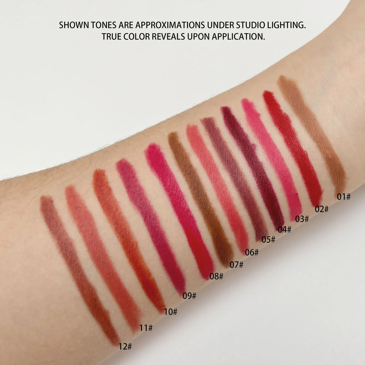 12-Piece Matte Lip Liner Set – Long-Lasting All Skin Tones