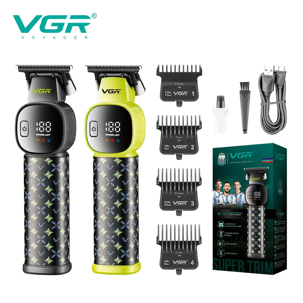 VGR V-185 Professional Hair Clipper LED USB Rechargeable