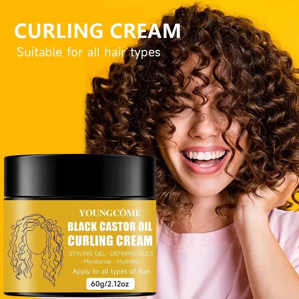 Black Castor Oil Curl Defining Cream – Anti-Frizz & Hydrating