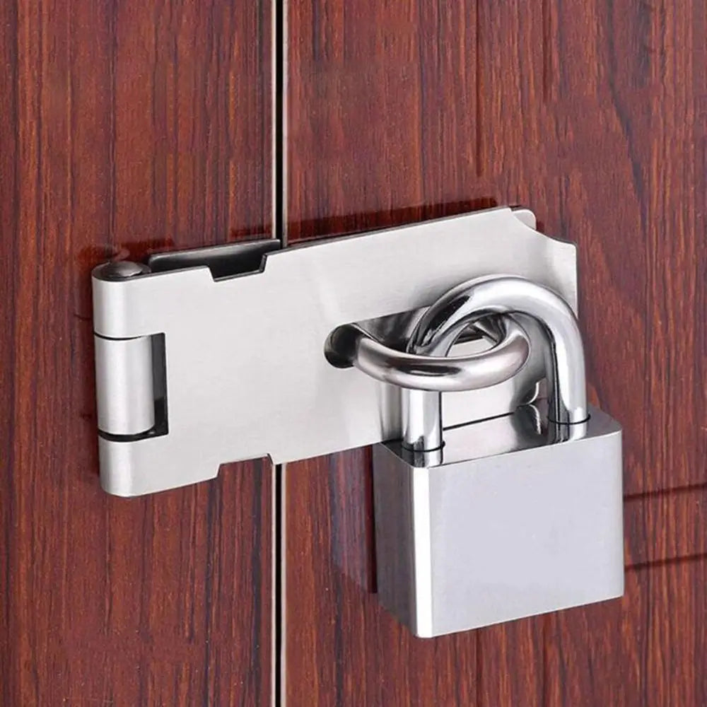 Padlock Hasp Door Clasp Lock 90 Degree Right Angle Shed Gate Latch
