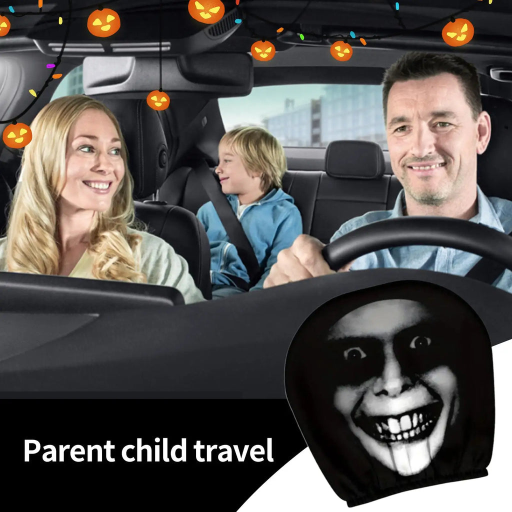Car Head Rest Covers Halloween Seat Protector Funny Vehicle