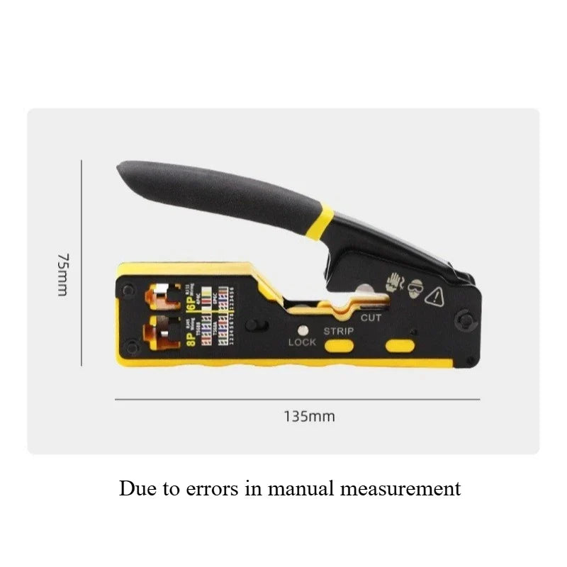 RJ45 Crimper Kit – Cat5/Cat5e/Cat6 Pass-Through Ethernet Tool