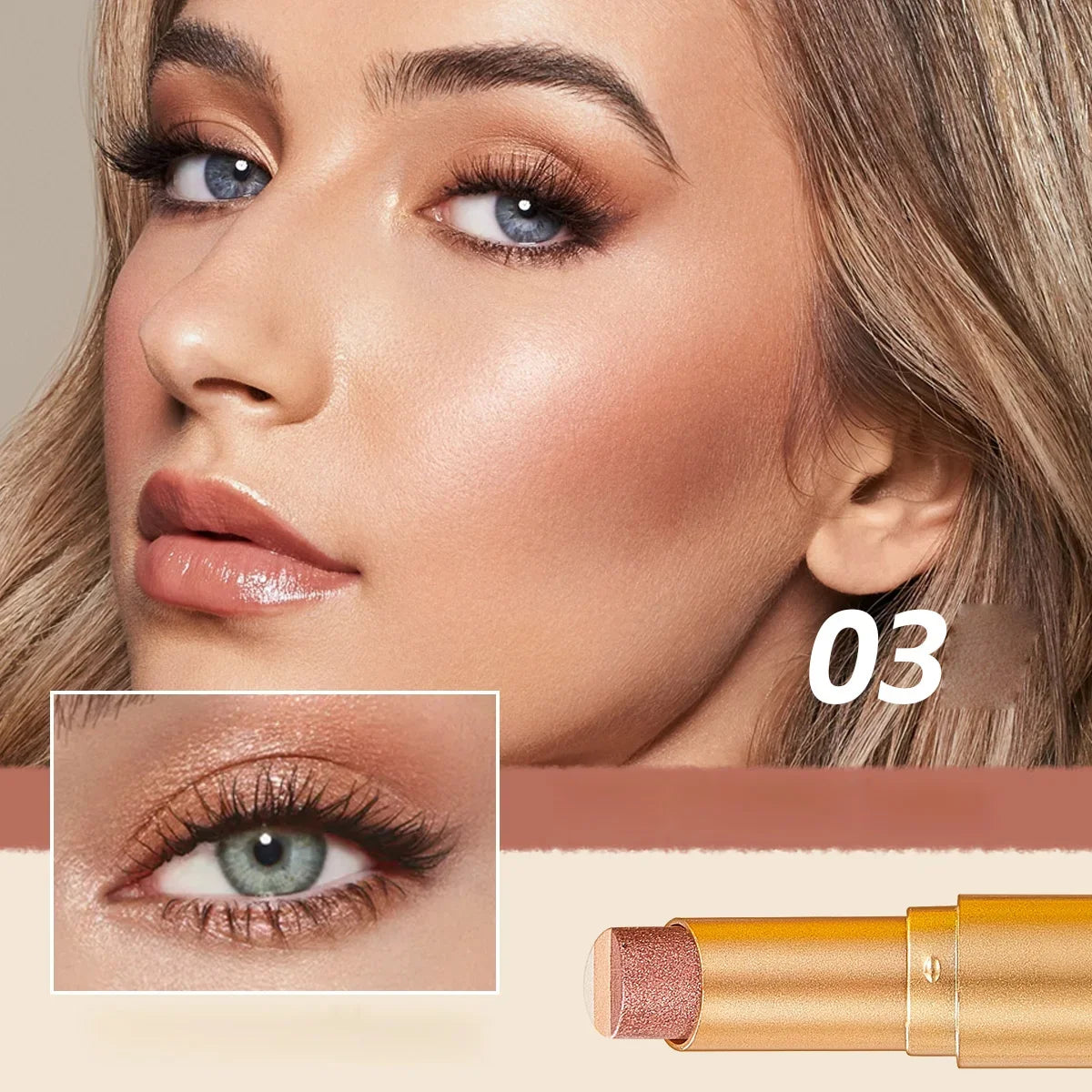 3-Color Waterproof Eye Shadow Stick – Easy Beginner Eyeshadow