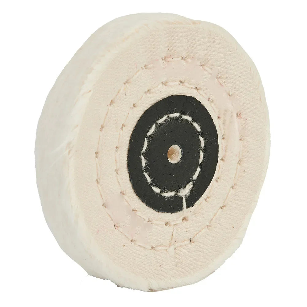 50- White Cotton Lint Cloth Buffing Wheel Gold Silver Jewelry Mirror