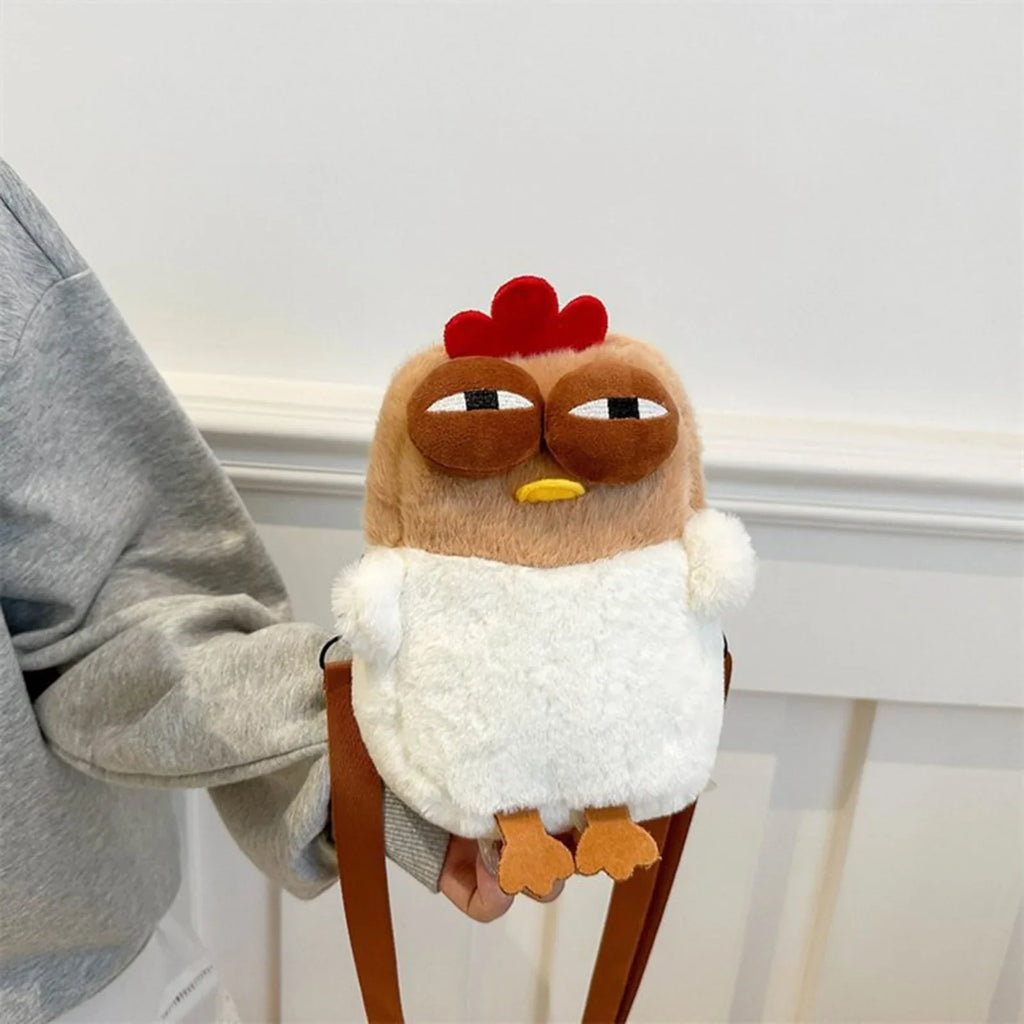 Kawaii Chicken Plush Sling Bag – Mini Cute Crossbody Phone Pouch